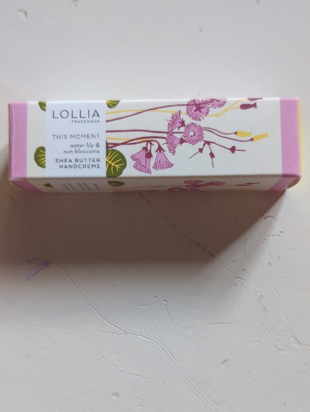 New Lollia This Moment Pink Shea Butter Handcreme Water Lily & Sun Blossoms